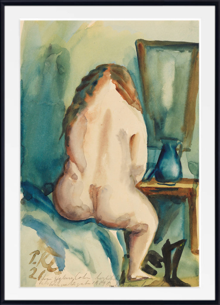 Interior with female nude (1921) by Paul Kleinschmidt
