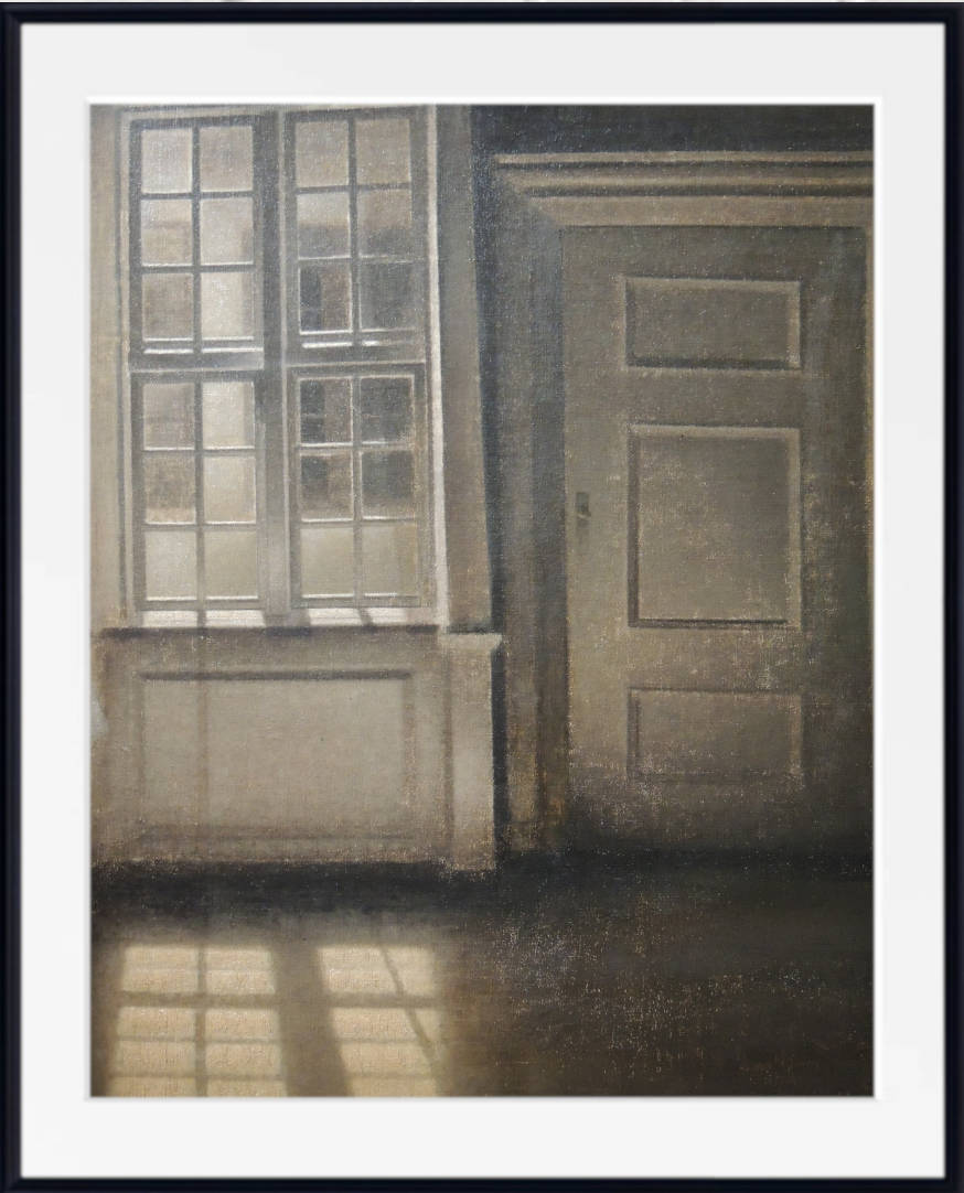 Wilhelm Hammershoi Fine Art Print,Interior, Sunlight on the Floor