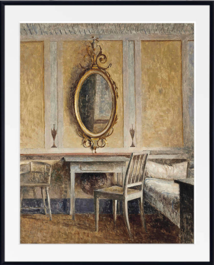 Peter Ilsted Fine Art Print, Interior at Liselund Gammel Slot