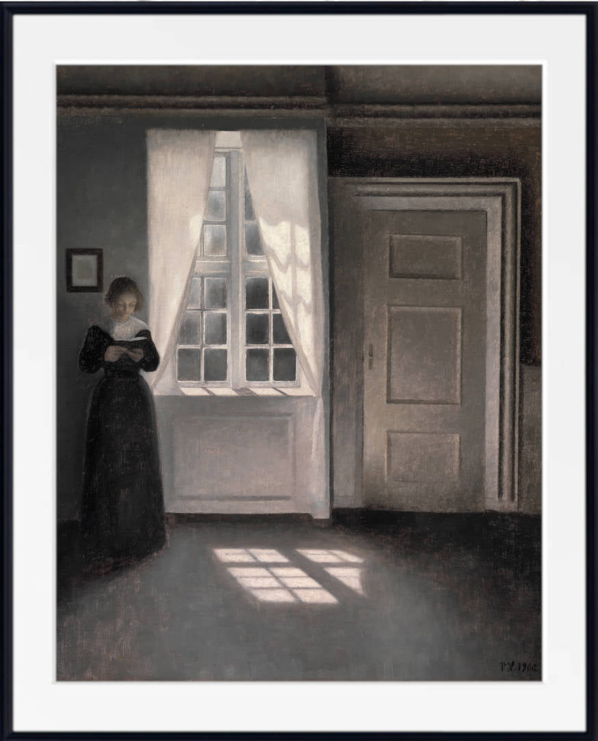 Wilhelm Hammershoi Fine Art Print, Interior from Strandgade 30