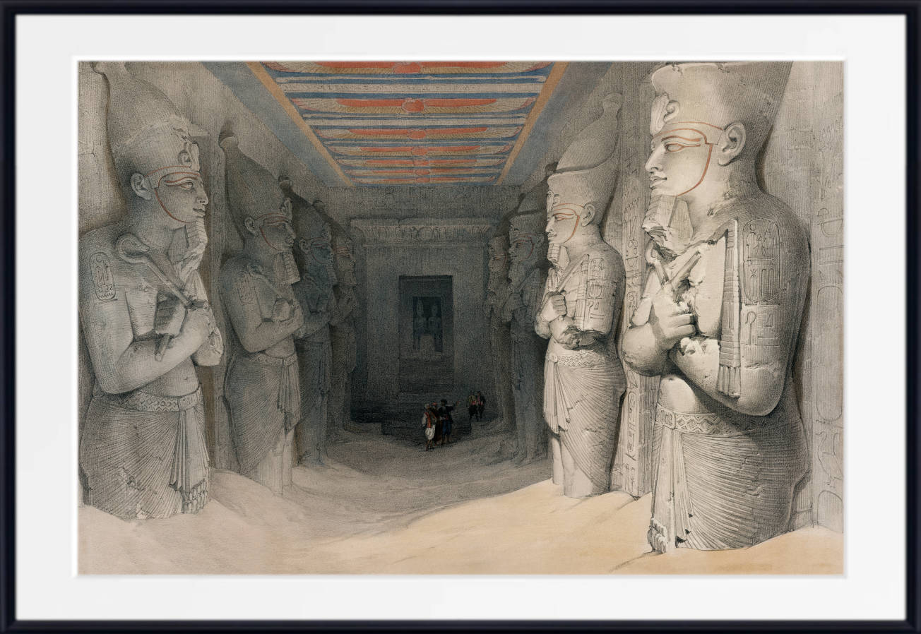 Interior of the Temple of Abu Simbel Nubia, David Roberts Fine Art Print