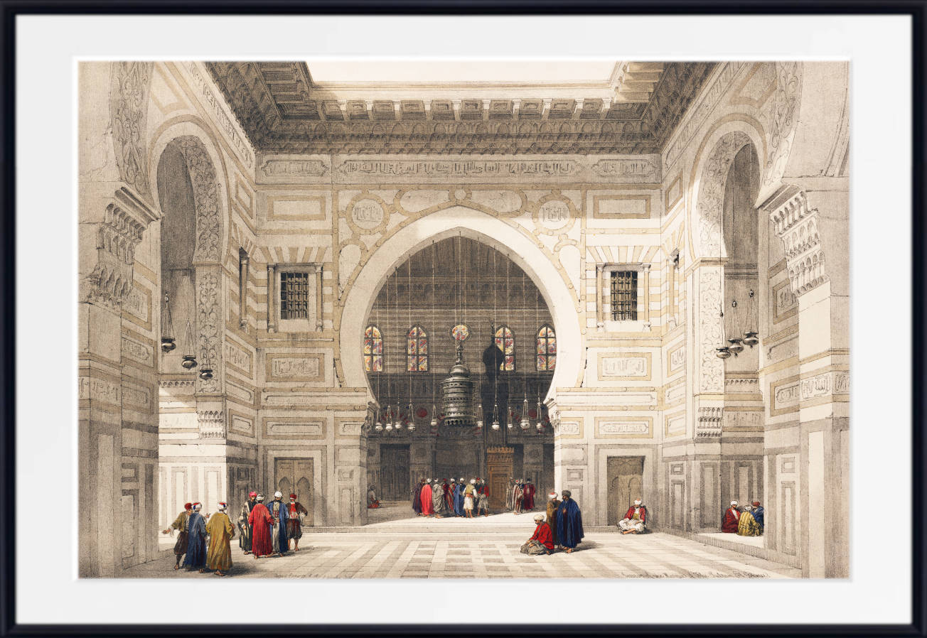Interior of the mosque of the Sultan the Ghoree, David Roberts Fine Art Print