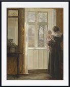 Carl Holsøe Fine Art Print, Interior with Mother and Child