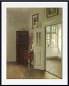 Carl Holsøe Fine Art Print, Interior with an open door