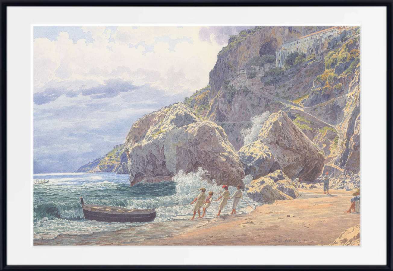 Jakob Alt Fine Art Print: The Capuchin Monastery near Amalfi