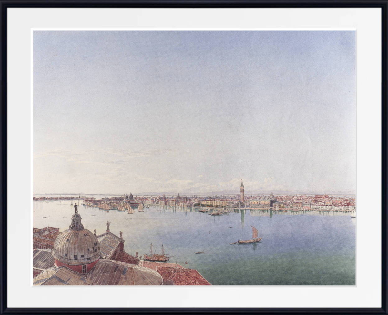 Jakob Alt Fine Art Print: Panoramic view of Venice