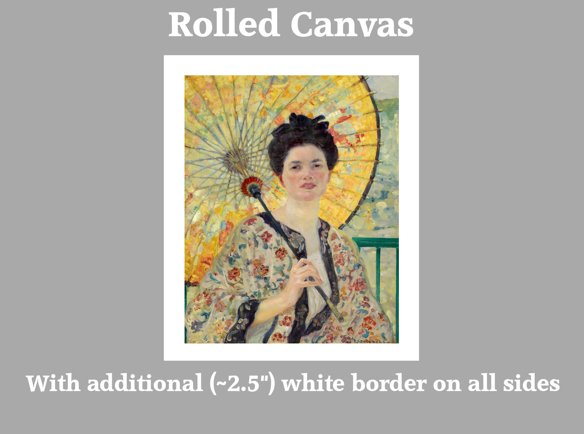 Frederick Carl Frieseke Prints, Japanese Parasol (circa 1913) from GalleryThane