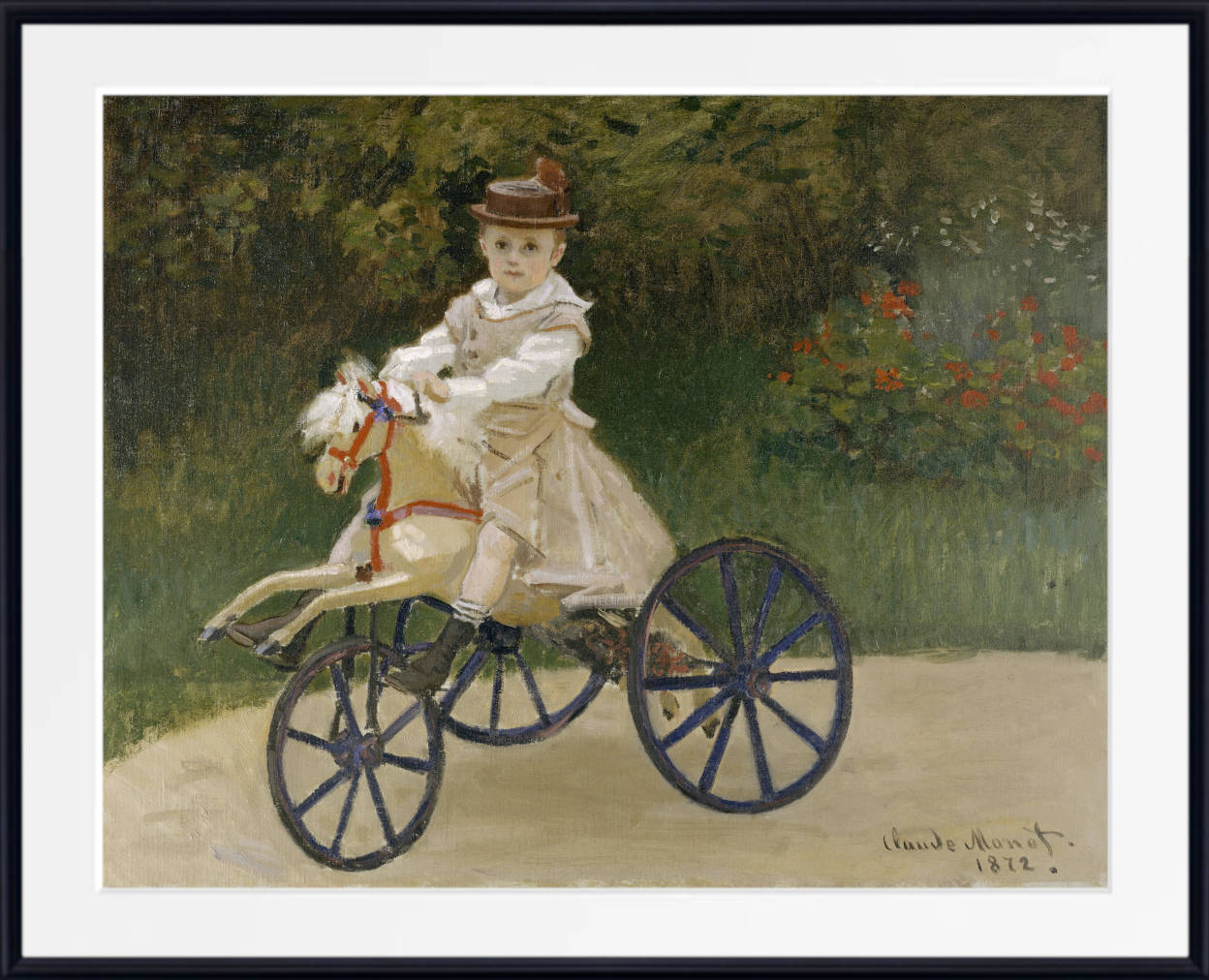 Claude Monet Fine Art Print, Jean Monet on his Hobby Horse
