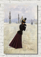 Jean Béraud Print, Young woman, Place de la Concorde