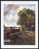John Constable Fine Art Print : The Lock, English Canal Landscape Painting