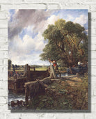 John Constable Fine Art Print : The Lock, English Canal Landscape Painting