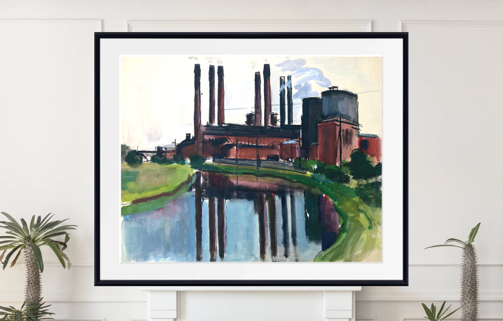 Factory Chimneys by Otto Geigenberger