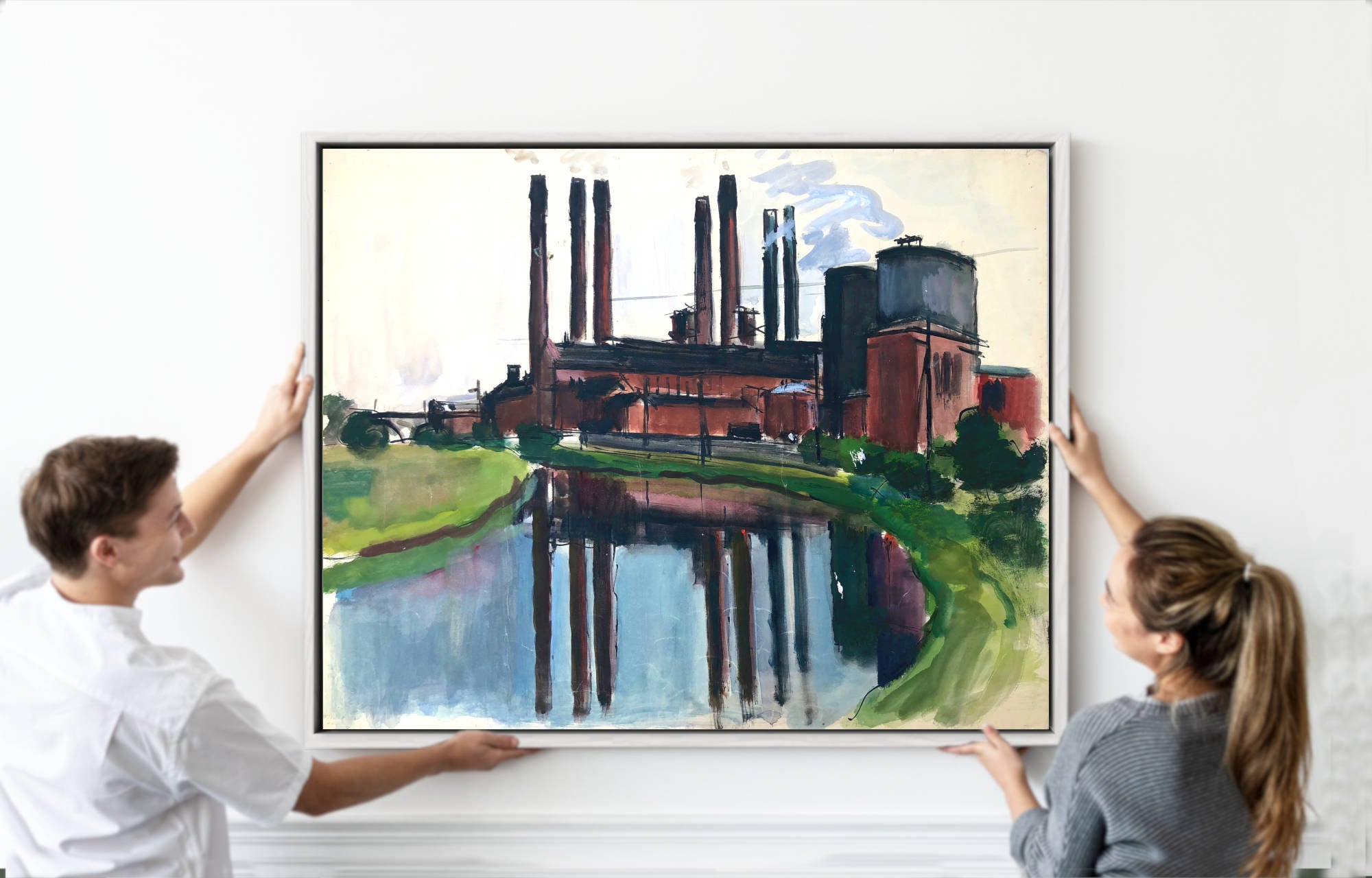 Factory Chimneys by Otto Geigenberger
