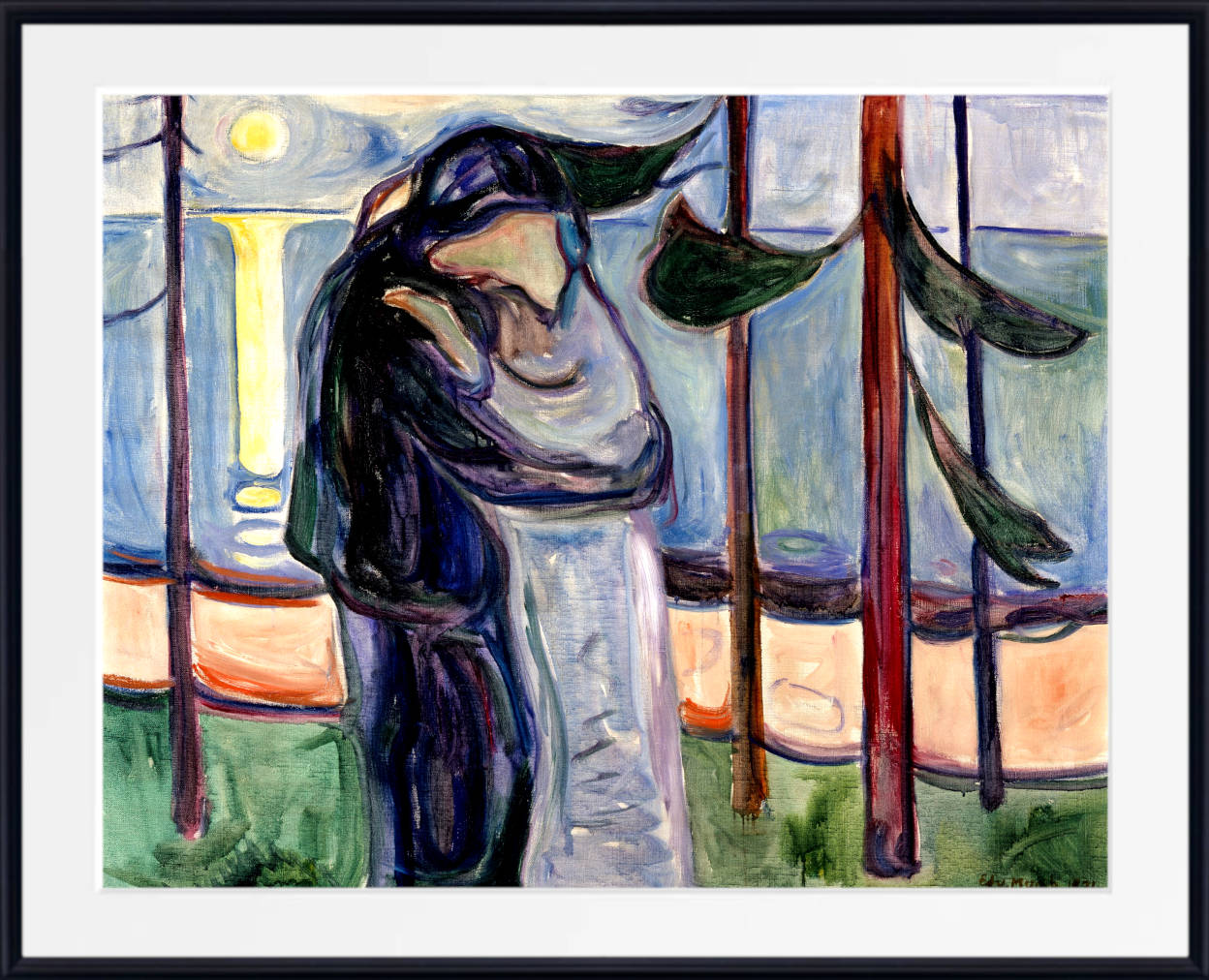 Edvard Munch Fine Art Print, Kiss on the Beach