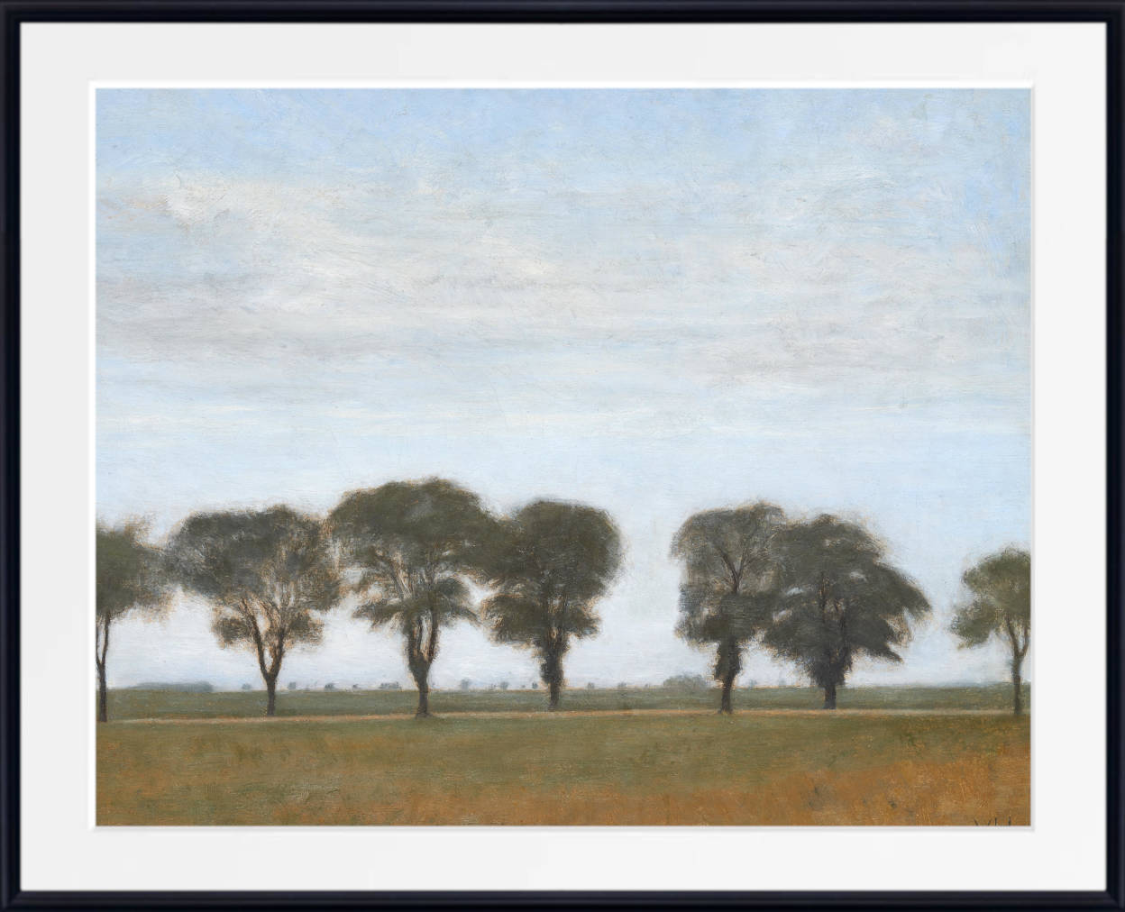 Kongevejen by Gentofte, Study, Wilhelm Hammershoi Fine Art Print
