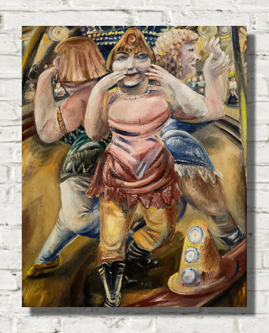 Circus dancers throwing kisses (1927) by Paul Kleinschmidt