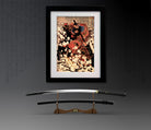 Utagawa Kuniyoshi, Japanese Fine Art Print, Kyusenpo Sacucho charging throught the snow on a black stallion, Ukiyo-e