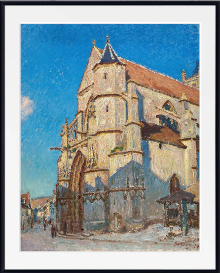 Alfred Sisley Print, The Church of Moret (evening) (1894)