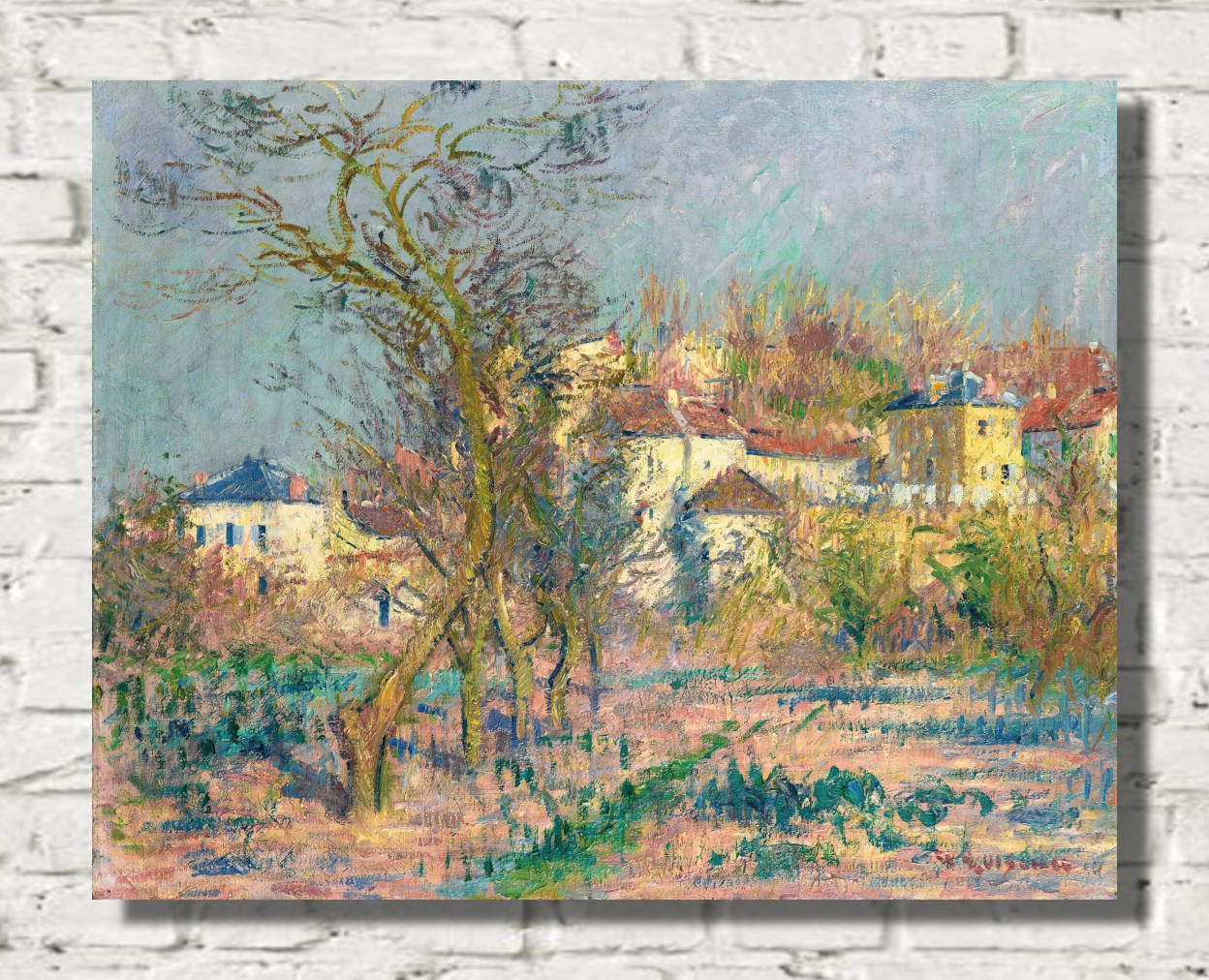 Gustave Loiseau Print, The Hermitage, Plum Trees In Bloom (1920)