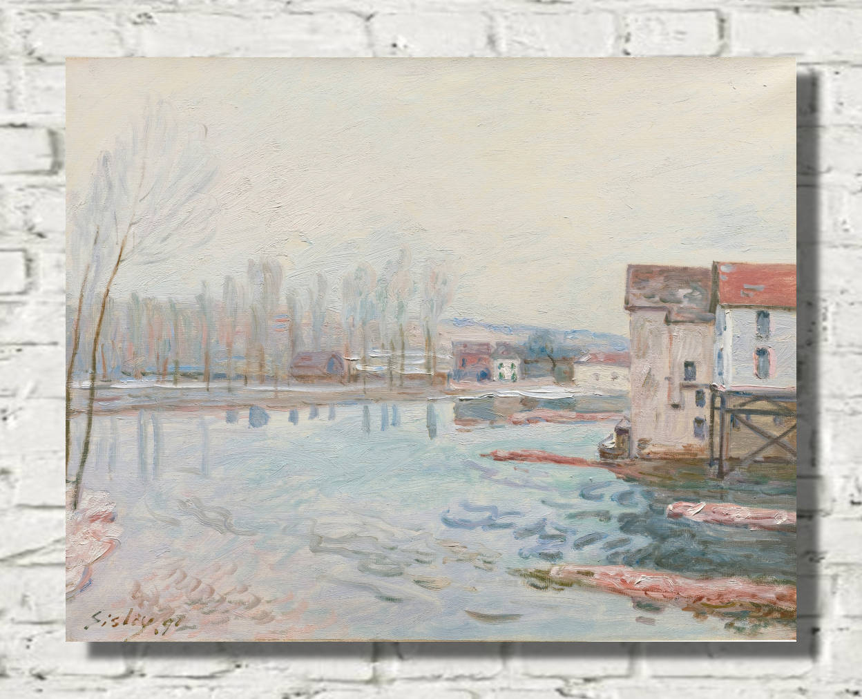 Alfred Sisley Print, Winter In Moret (1891)