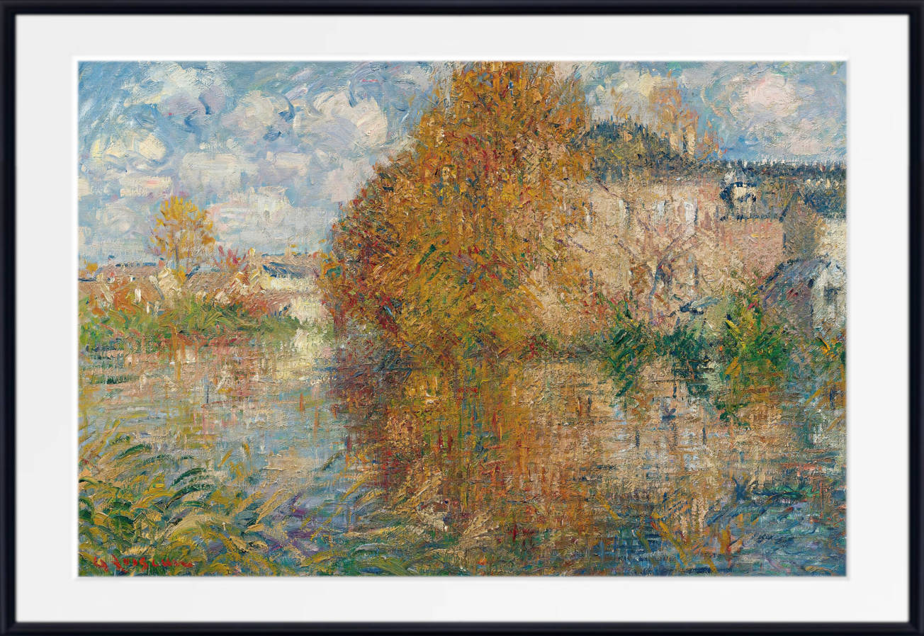 Gustave Loiseau Print, The Cauchois House, Banks of the Eure, Autumn (1929)