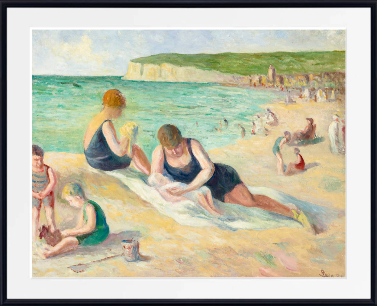 Maximilien Luce Print, The beach of Mers-les-Bains (1934)