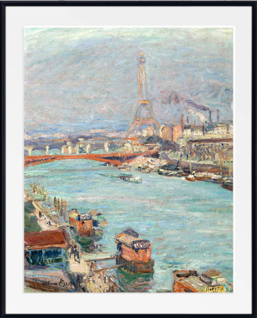 La Seine À Paris, La Tour Eiffel, Le Jour by Othon Friesz