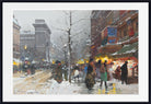 Eugène Galien-Laloue Fine Art Print : Paris, La Porte Saint-Martin, soir d'hiver