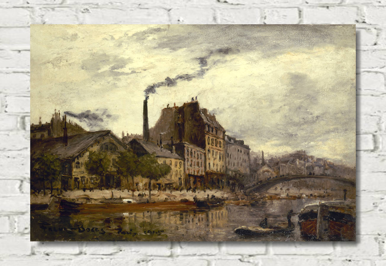 Frank Myers Boggs Print, The old Tournelle bridge