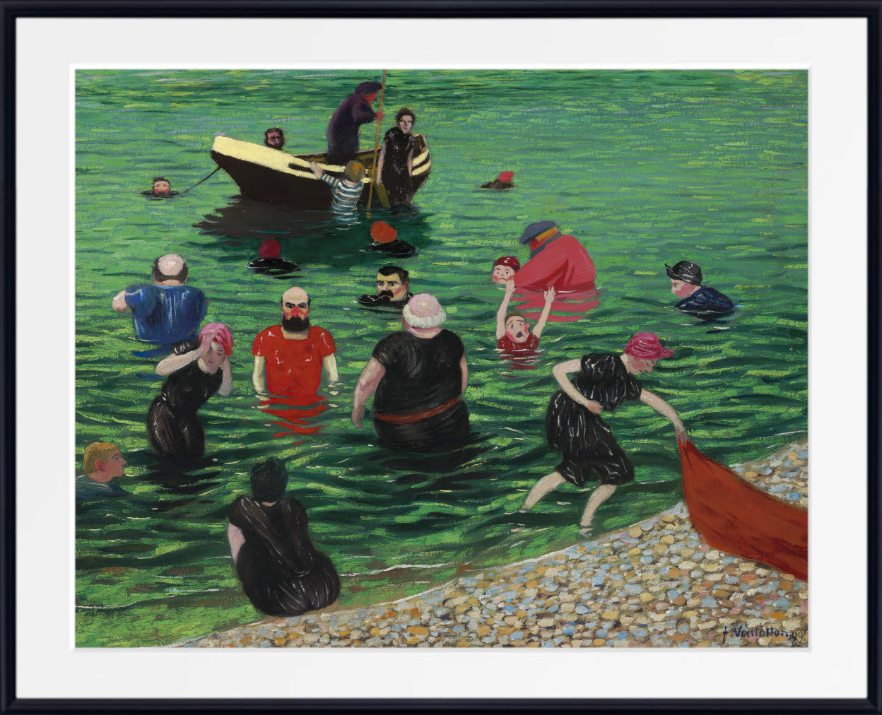 Swimming in Étretat, Félix Vallotton