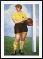 The blonde soccer player by Angel Zarraga