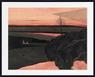 Léon Spilliaert Print, Landscape under a Red Evening Glow with Migratory Birds (1919)