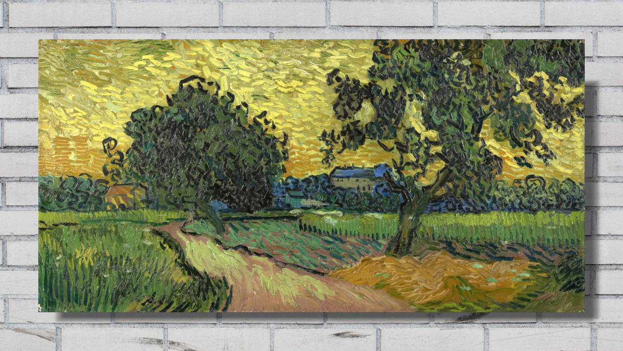 Vincent van Gogh Print, Landscape at twilight (1890)