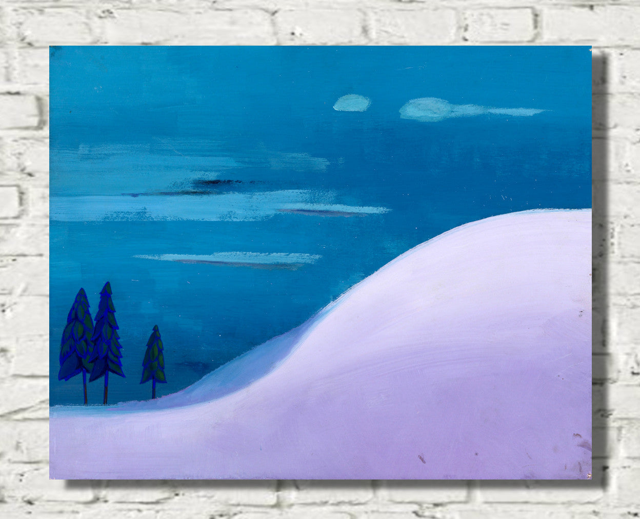 Landschaft in Blue and Lilac, Karl Wiener Print
