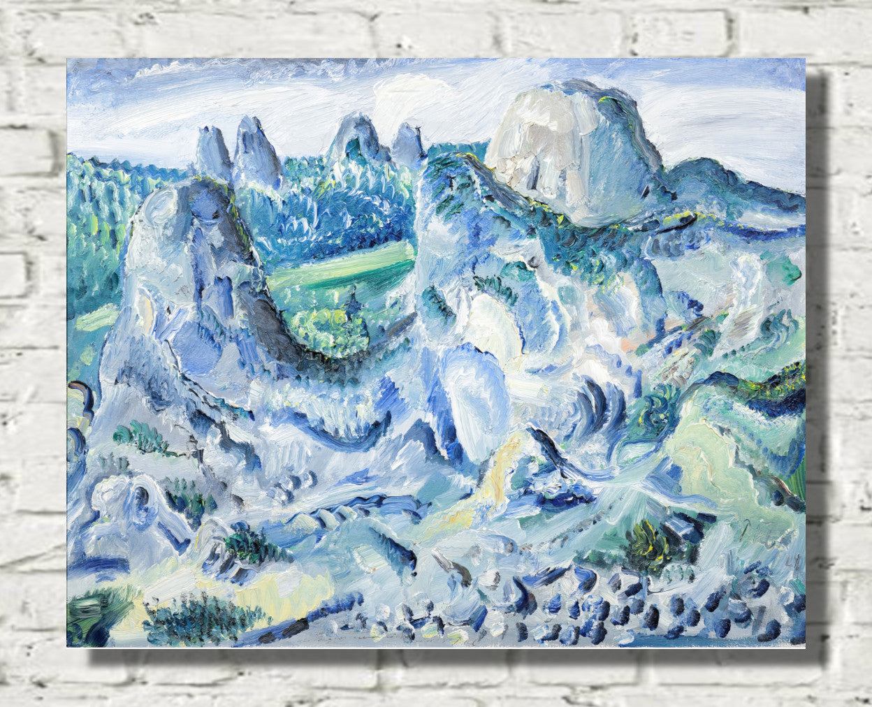 Landscape with rocks - near Blaubeuren (1928) by Paul Kleinschmidt