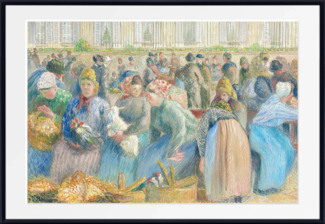 Camille Pissarro Print, The Egg Market (1884)