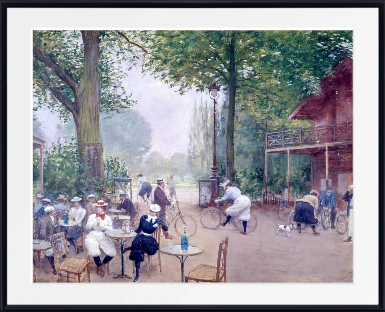 Jean Béraud Impressionist Fine Art Print, Le Chalet du cycle au bois de Boulogne