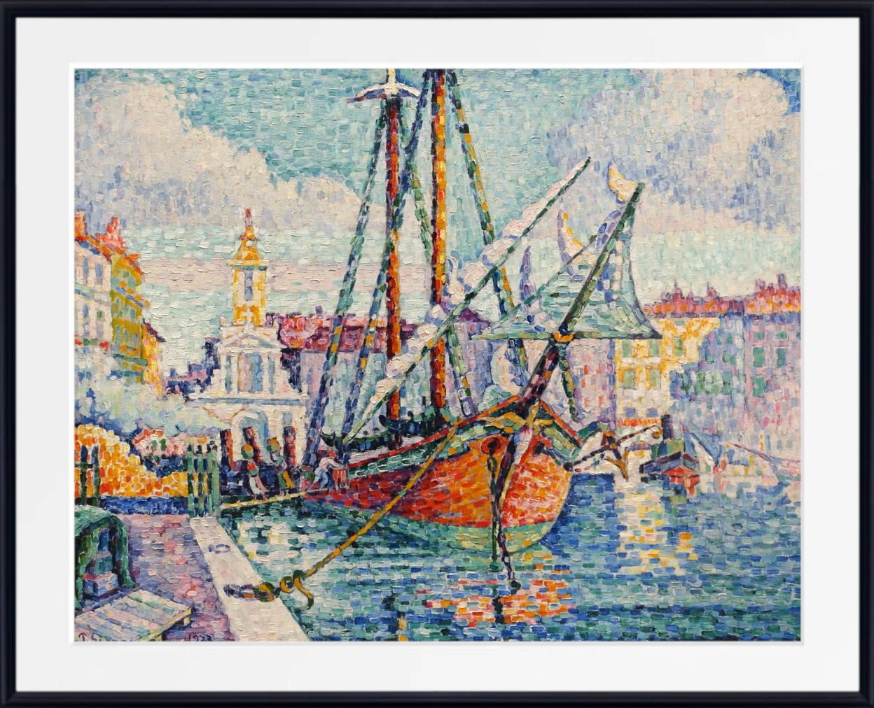 Paul Signac Fine Art Print, The Orange Boat