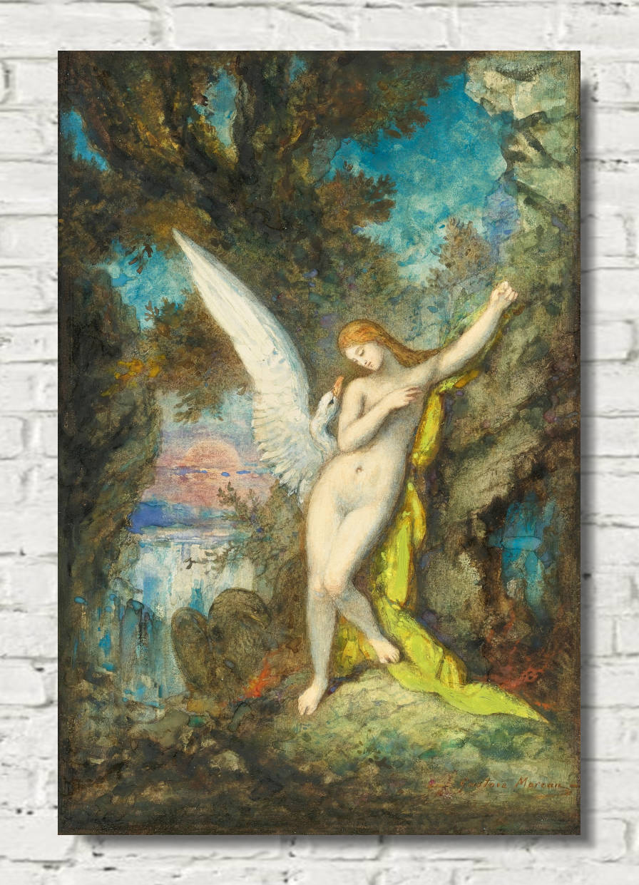 Gustave Moreau Print, Leda and the Swan