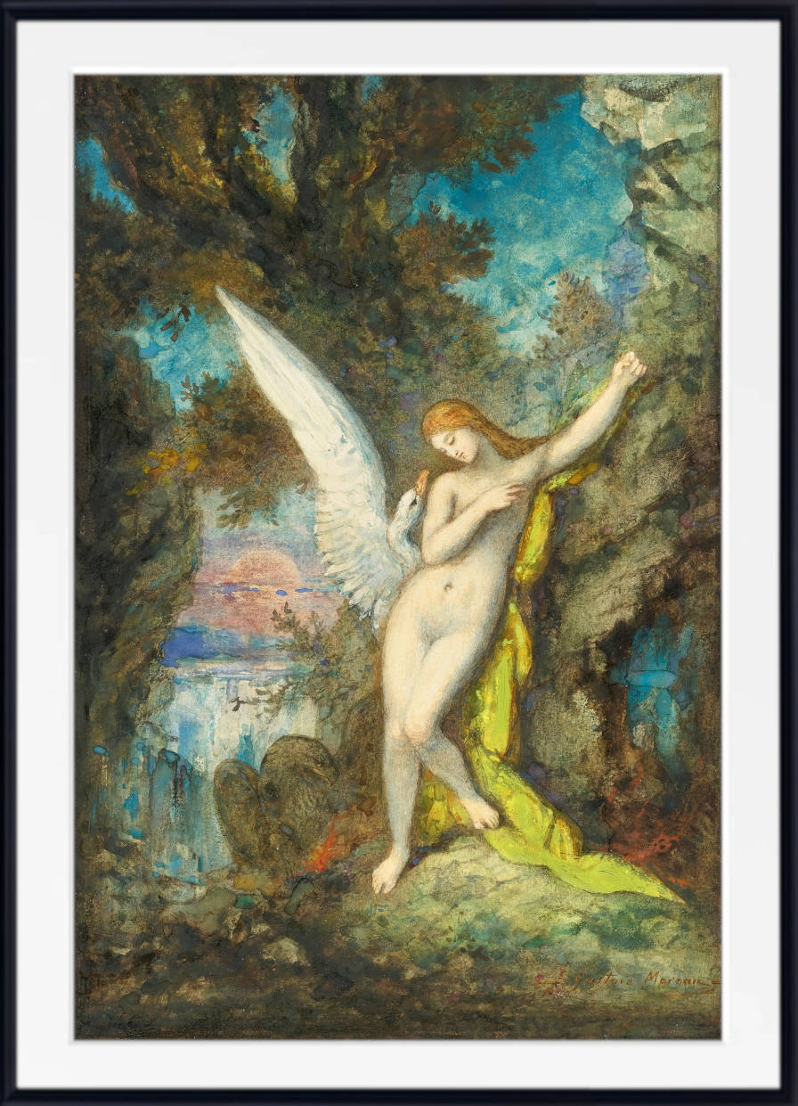 Gustave Moreau Print, Leda and the Swan