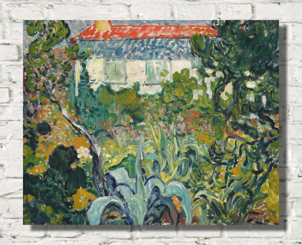 The garden of the house with the red roof by Louis Valtat