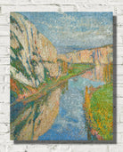 Henri Martin Print,  The Lot, foot of the cliffs of Saint-Cirq-Lapopie