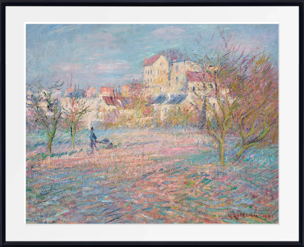 Gustave Loiseau Print, The vegetable garden in winter (1921)