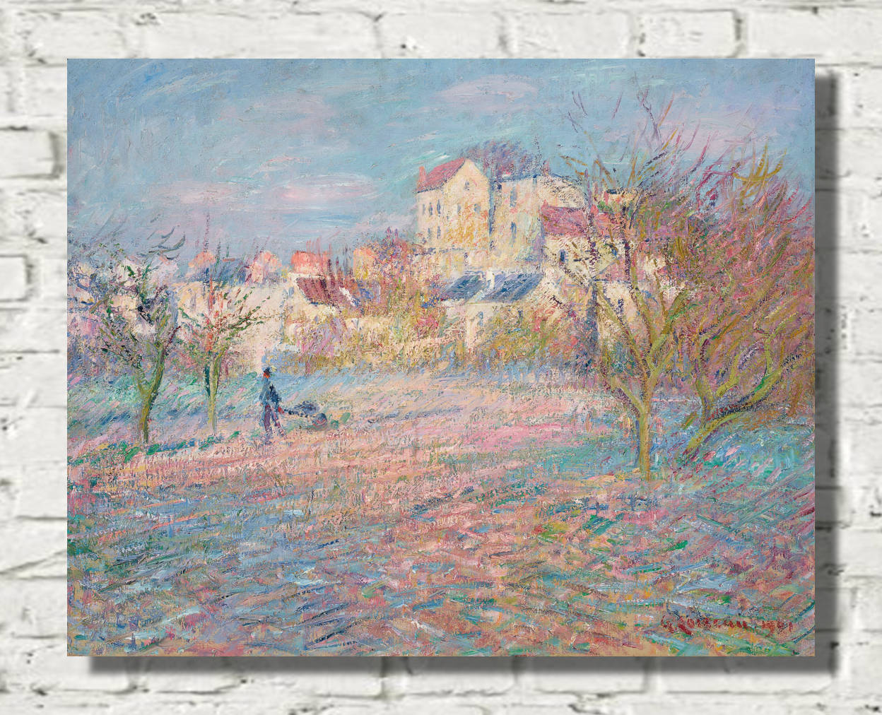 Gustave Loiseau Print, The vegetable garden in winter (1921)