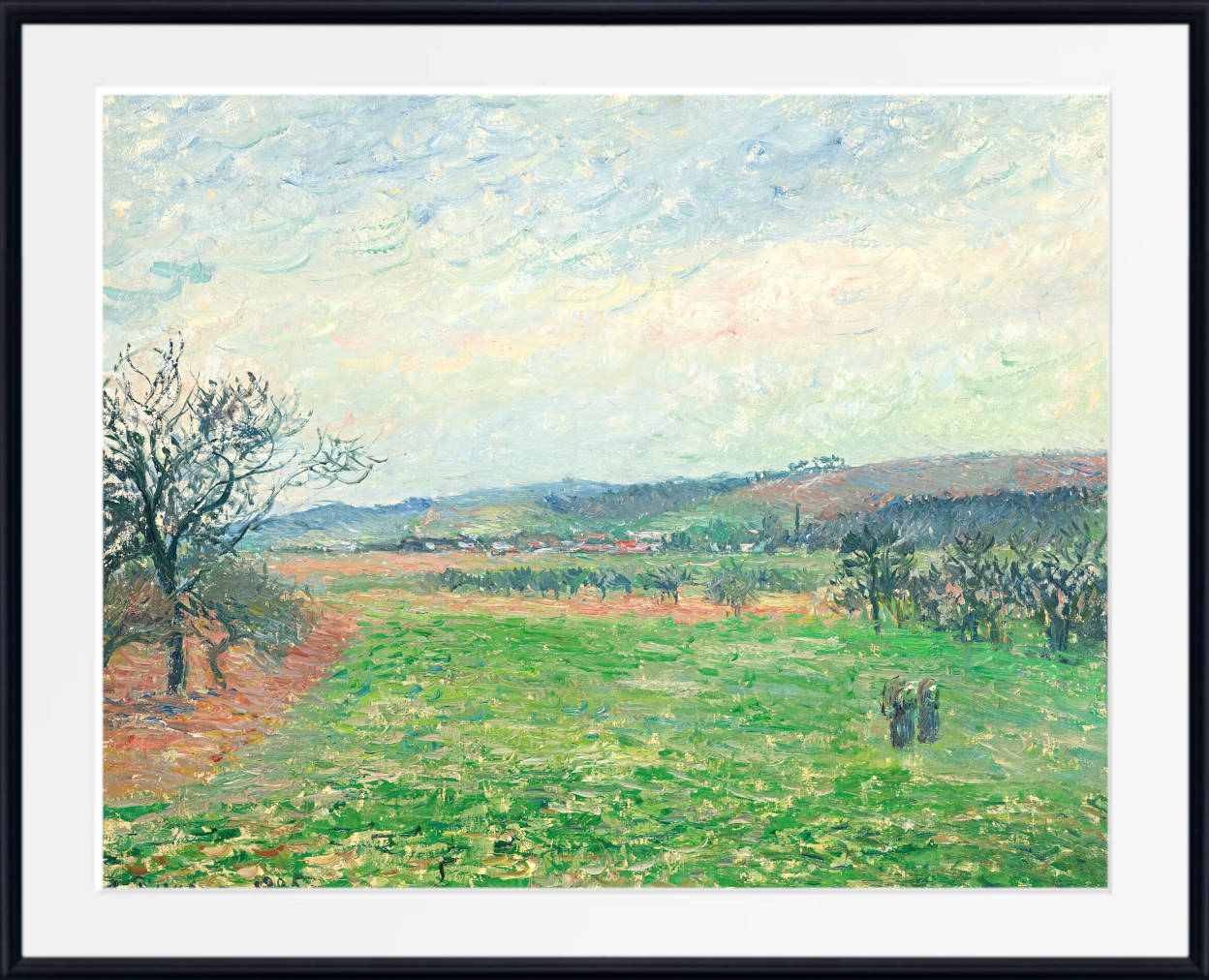 Camille Pissarro Print, The Hillsides of Gisors, Gray Weather (1885)