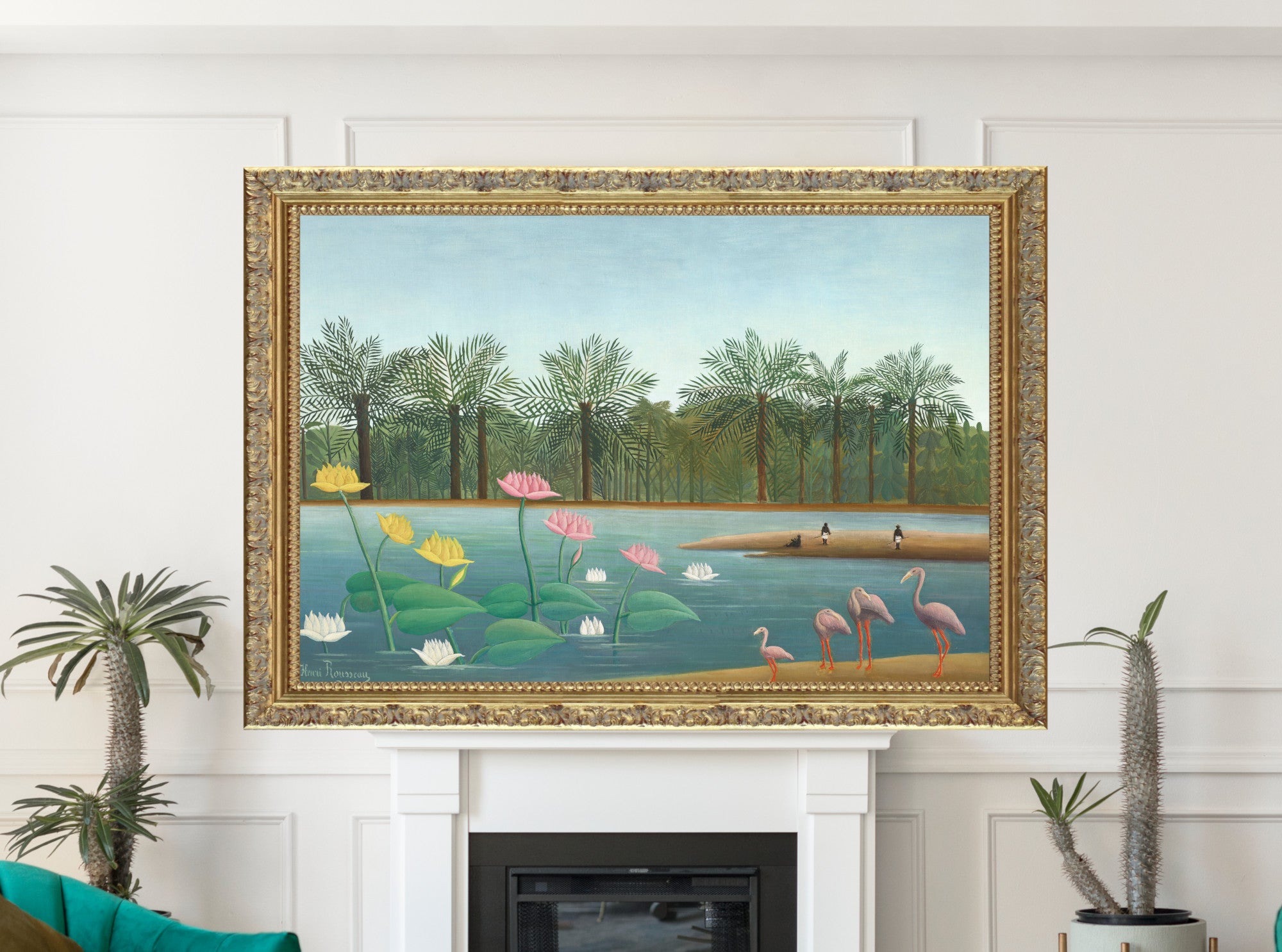 Henri Rousseau - Les Flamants (The Flamingoes) (1910)