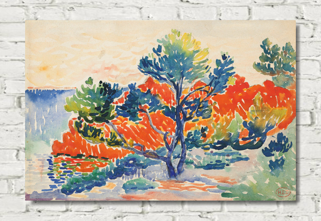 The Red Rocks in Agay by Henri-Edmond Cross