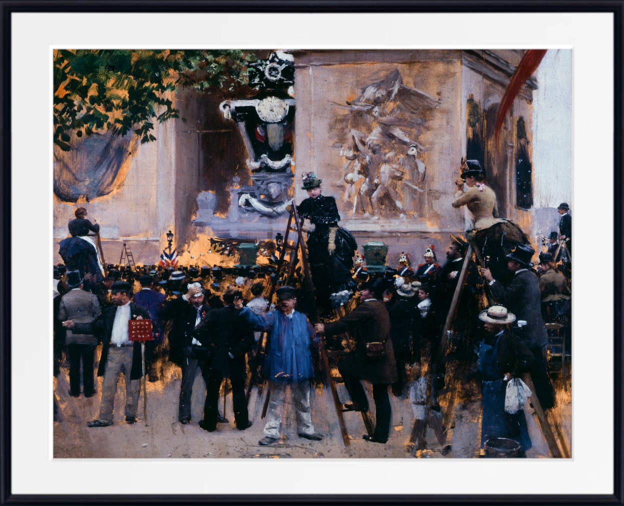 Jean Béraud Impressionist Fine Art Print, Funeral of  Victor Hugo, place de l'Étoile
