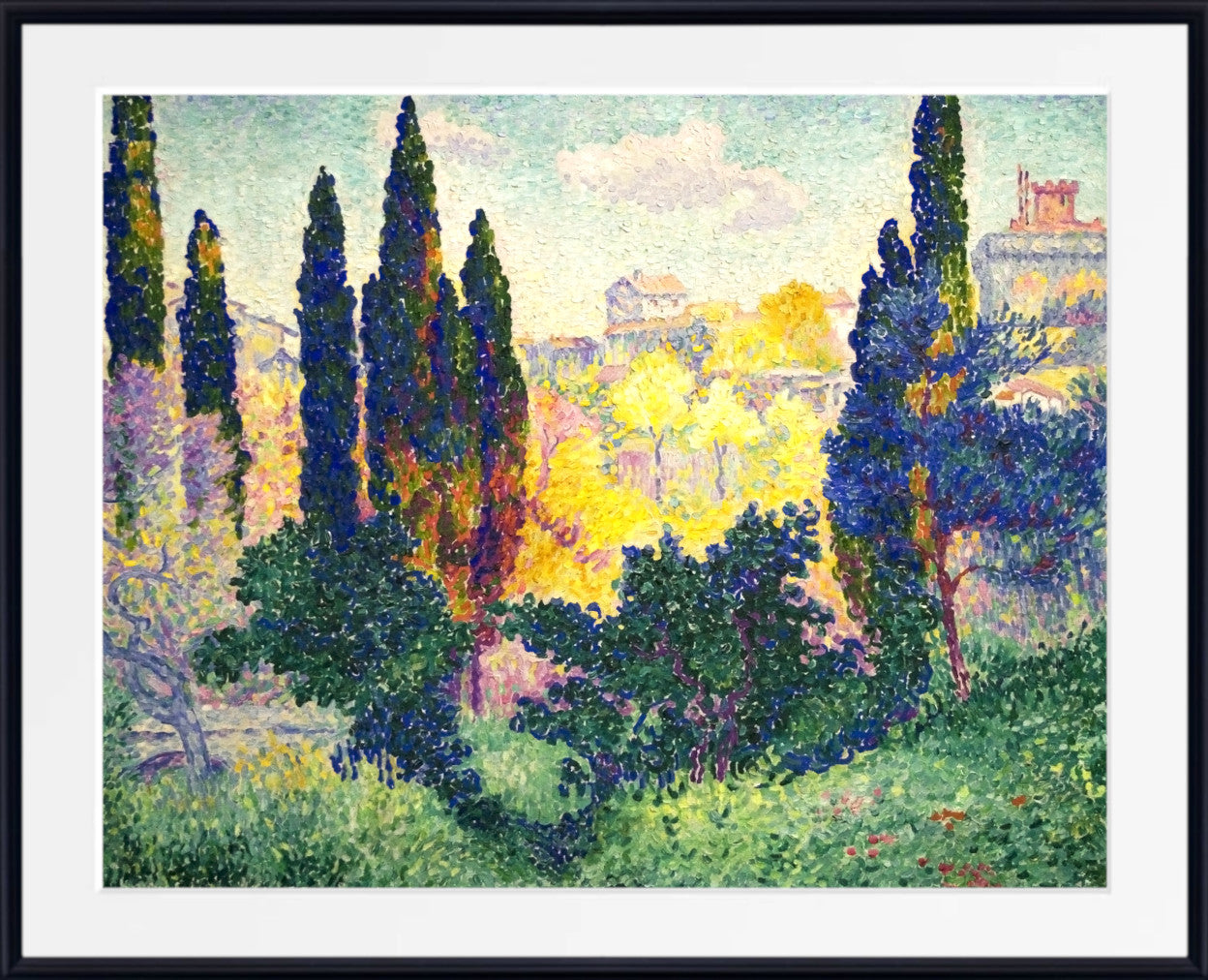 Les cyprès à Cagnes by Henri-Edmond Cross