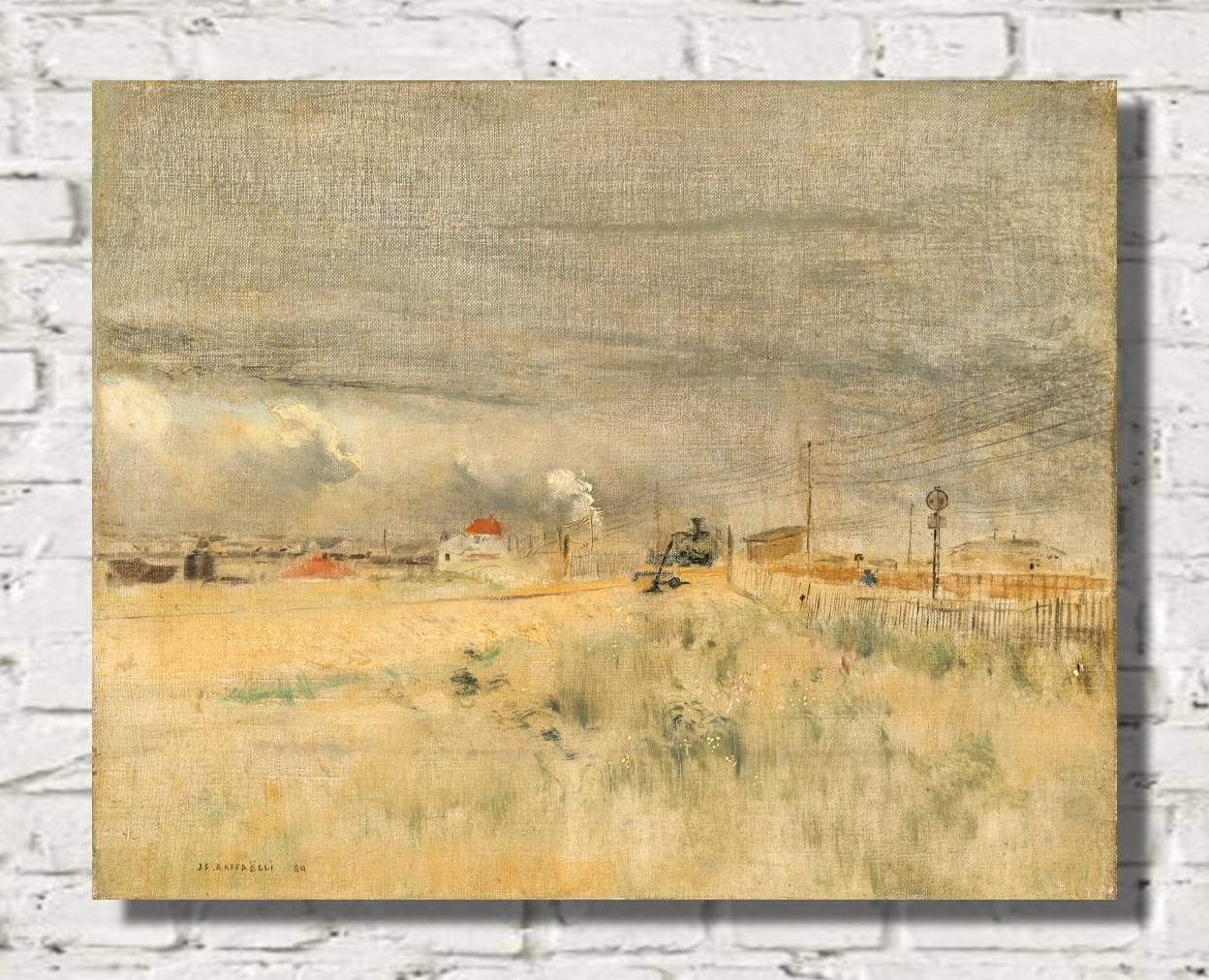 Jean-François Raffaëlli Print, Locomotive en manœuvre (1880)